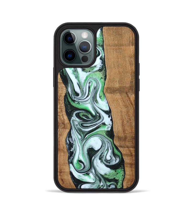 iPhone 12 Pro Wood Phone Case - Tera (Green, 797063)