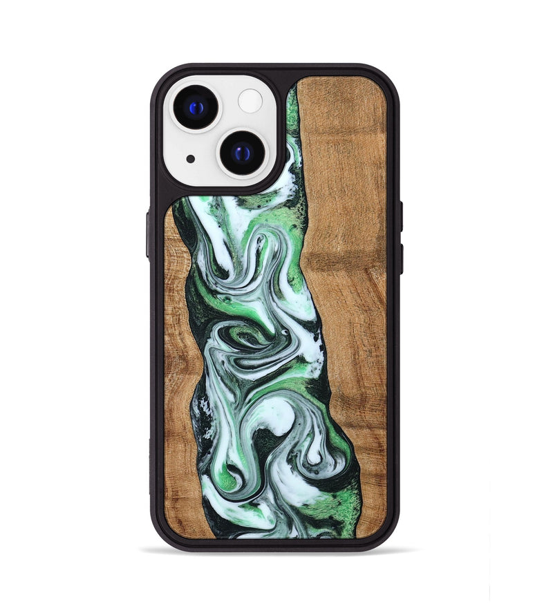 iPhone 13 Wood Phone Case - Tera (Green, 797063)