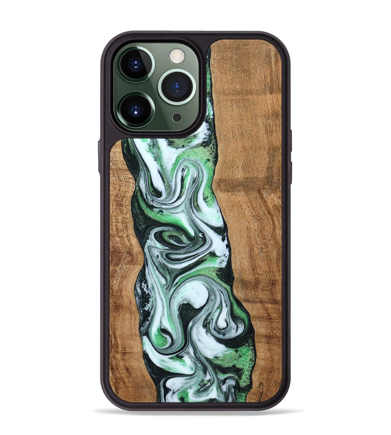 iPhone 13 Pro Max Wood Phone Case - Tera (Green, 797063)