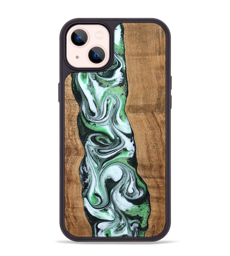 iPhone 14 Plus Wood Phone Case - Tera (Green, 797063)