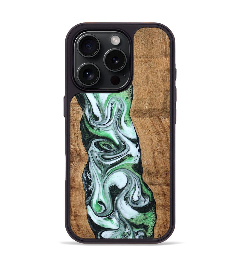 iPhone 16 Pro Wood Phone Case - Tera (Green, 797063)