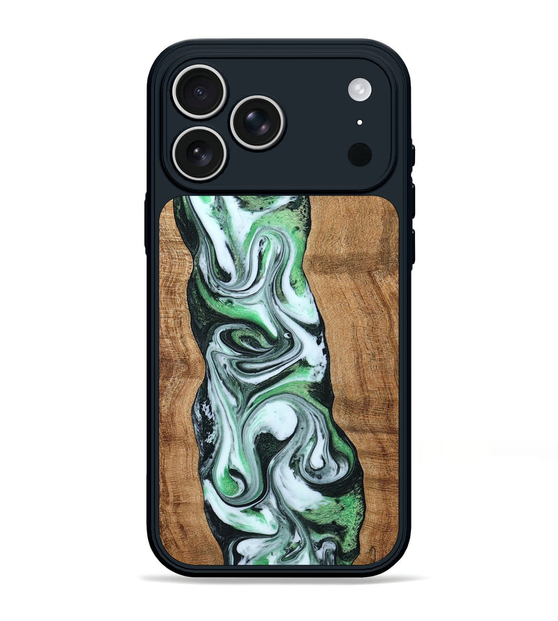 iPhone 17 Pro Max Wood Phone Case - Tera (Green, 797063)