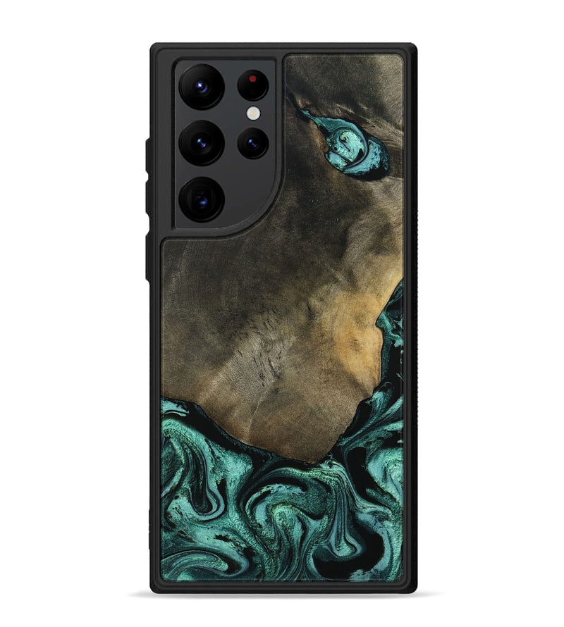 Galaxy S22 Ultra Wood Phone Case - Maria (Green, 797066)