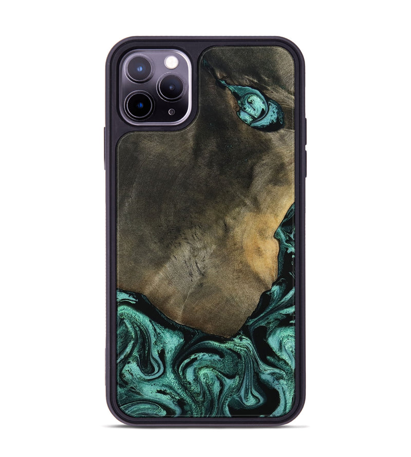 iPhone 11 Pro Max Wood Phone Case - Maria (Green, 797066)
