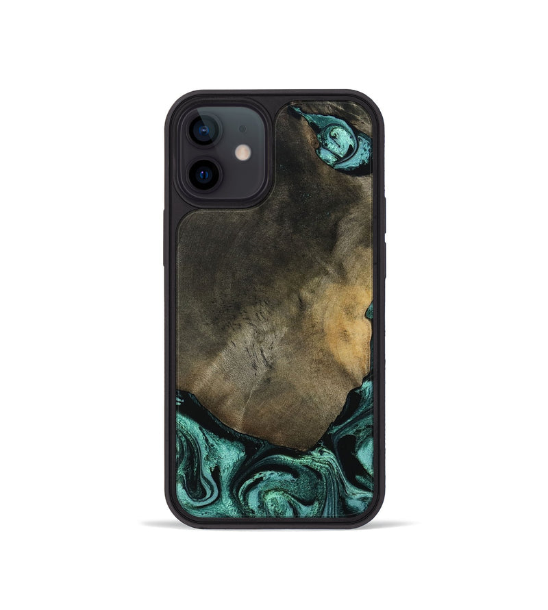 iPhone 12 mini Wood Phone Case - Maria (Green, 797066)