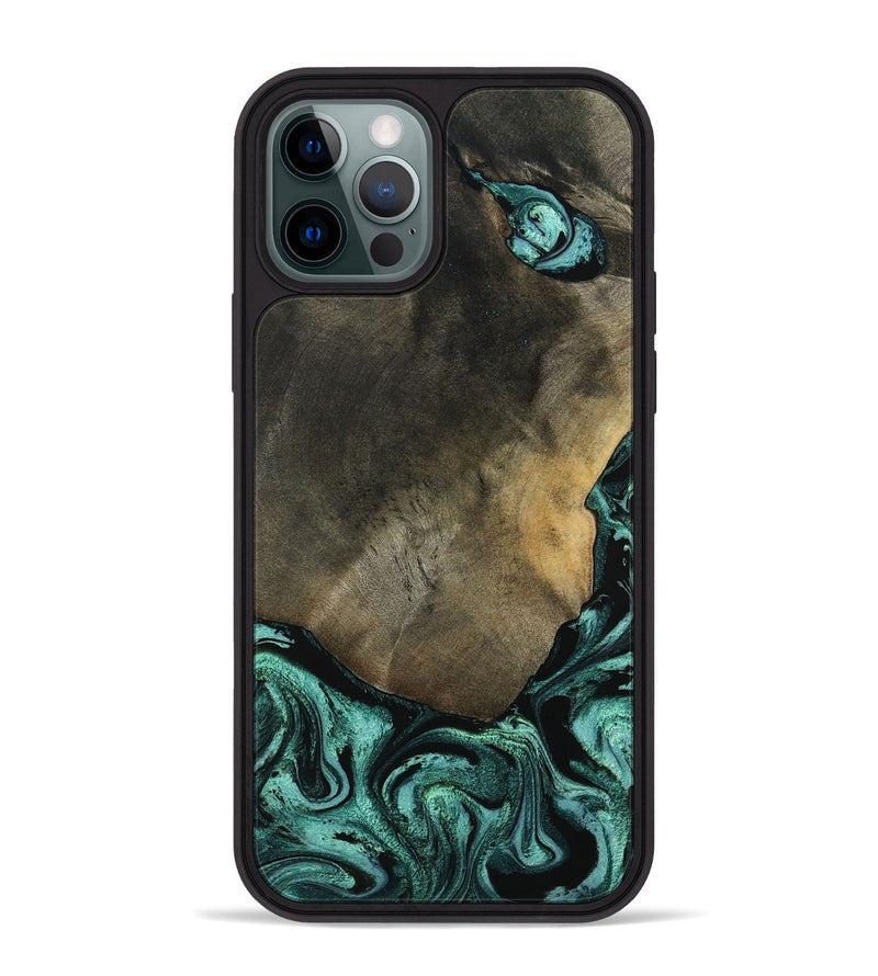 iPhone 12 Pro Max Wood Phone Case - Maria (Green, 797066)