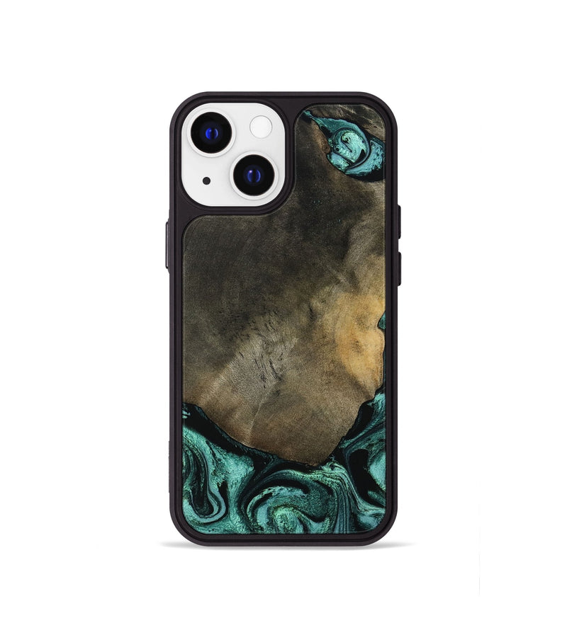 iPhone 13 mini Wood Phone Case - Maria (Green, 797066)