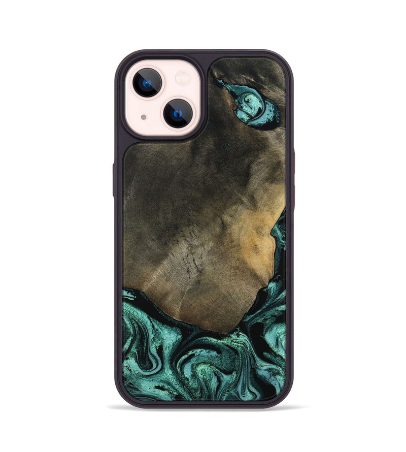 iPhone 14 Wood Phone Case - Maria (Green, 797066)