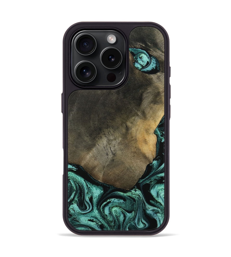 iPhone 16 Pro Wood Phone Case - Maria (Green, 797066)