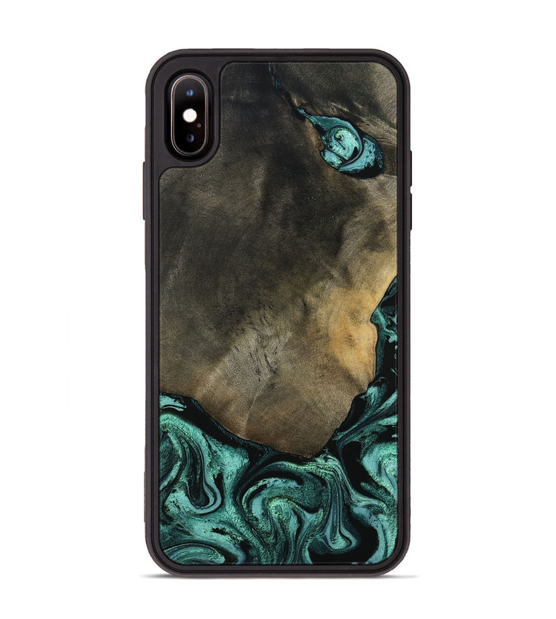 iPhone Xs Max Wood Phone Case - Maria (Green, 797066)