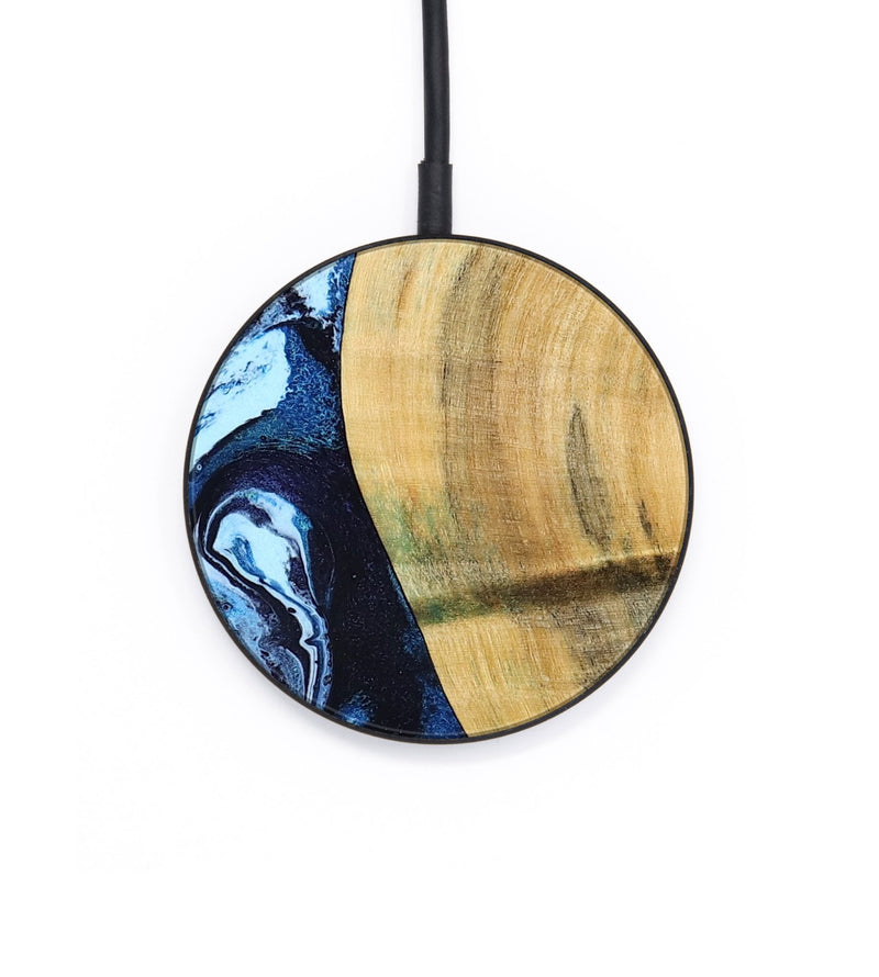 Circle Wood Wireless Charger - Billy (Blue, 797072)