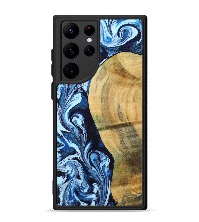 Galaxy S22 Ultra Wood Phone Case - Billy (Blue, 797072)
