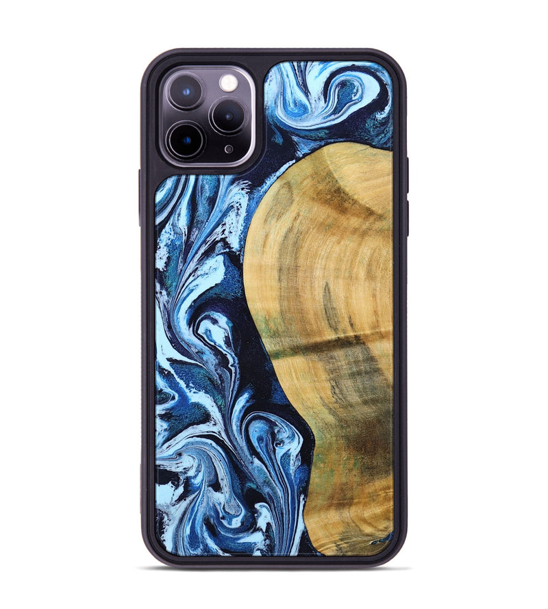 iPhone 11 Pro Max Wood Phone Case - Billy (Blue, 797072)