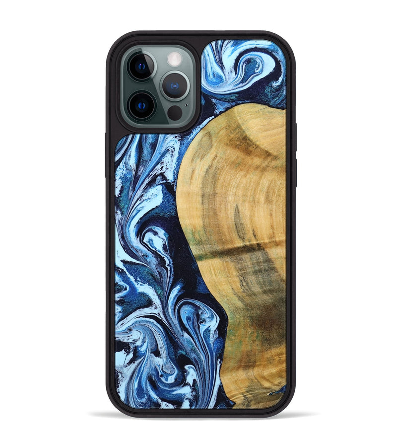 iPhone 12 Pro Max Wood Phone Case - Billy (Blue, 797072)