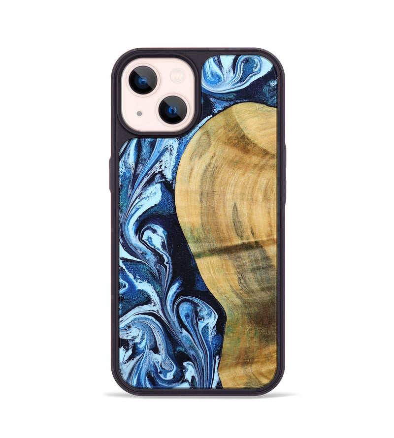 iPhone 14 Wood Phone Case - Billy (Blue, 797072)