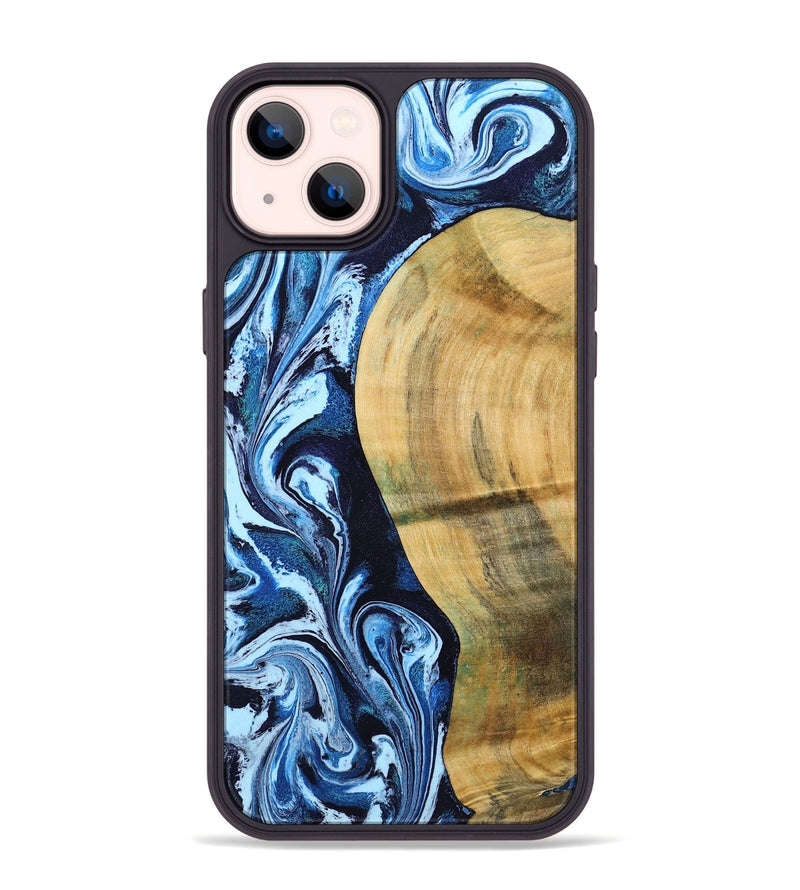 iPhone 14 Plus Wood Phone Case - Billy (Blue, 797072)