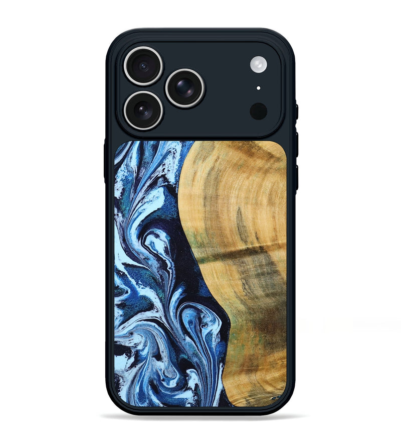 iPhone 17 Pro Max Wood Phone Case - Billy (Blue, 797072)