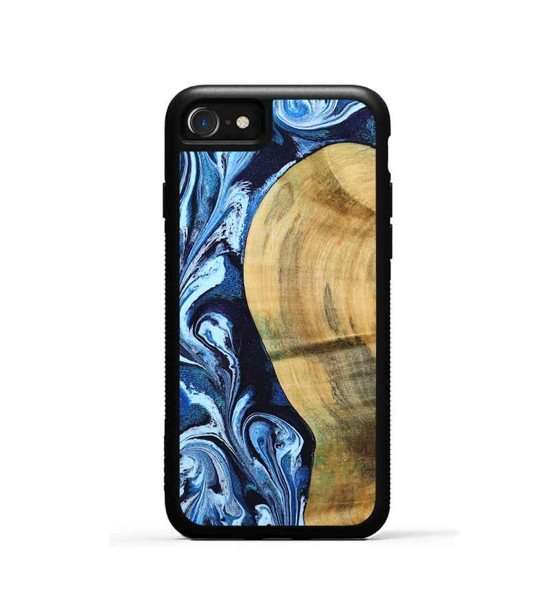 iPhone SE Wood Phone Case - Billy (Blue, 797072)