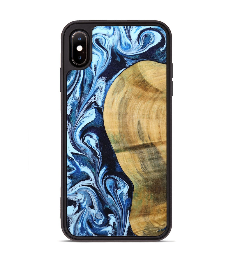 iPhone Xs Max Wood Phone Case - Billy (Blue, 797072)