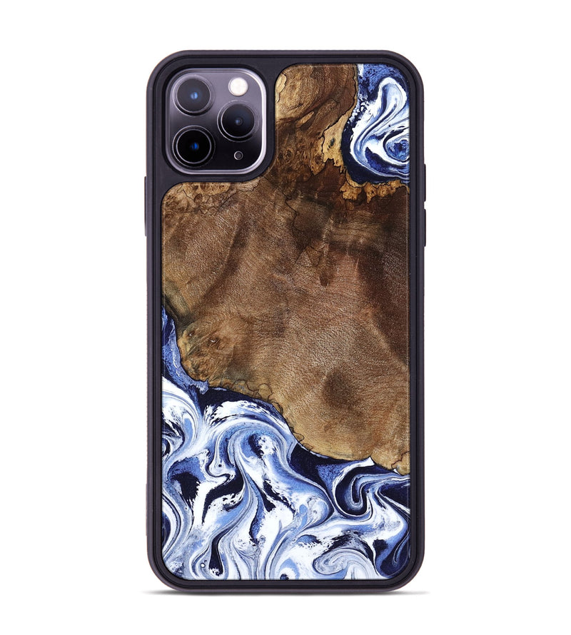 iPhone 11 Pro Max Wood Phone Case - Kelley (Blue, 797079)