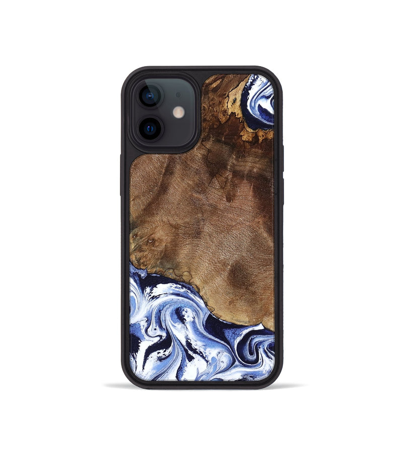 iPhone 12 mini Wood Phone Case - Kelley (Blue, 797079)