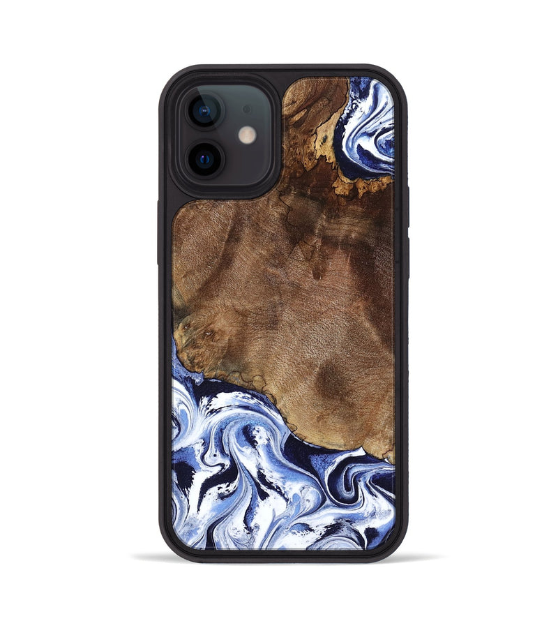 iPhone 12 Wood Phone Case - Kelley (Blue, 797079)