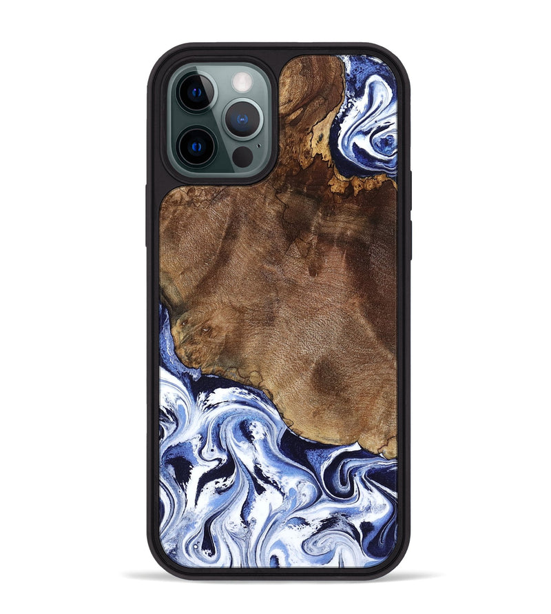iPhone 12 Pro Max Wood Phone Case - Kelley (Blue, 797079)