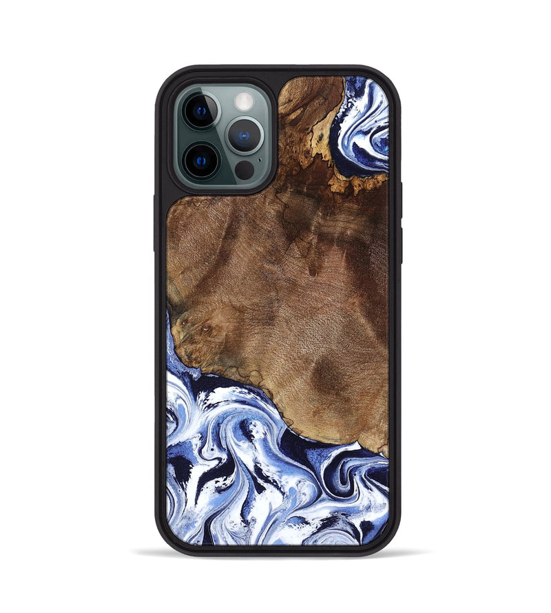 iPhone 12 Pro Wood Phone Case - Kelley (Blue, 797079)