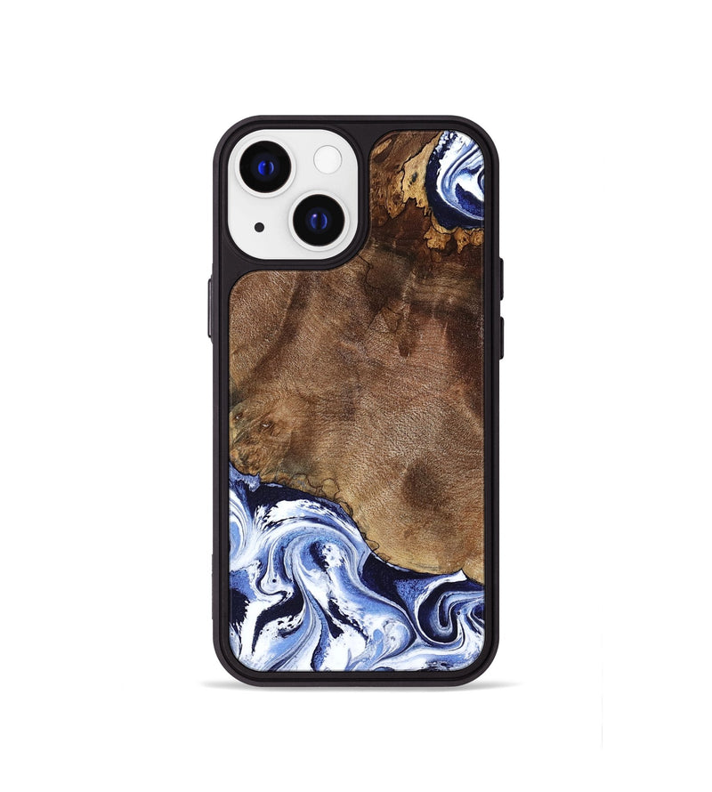 iPhone 13 mini Wood Phone Case - Kelley (Blue, 797079)