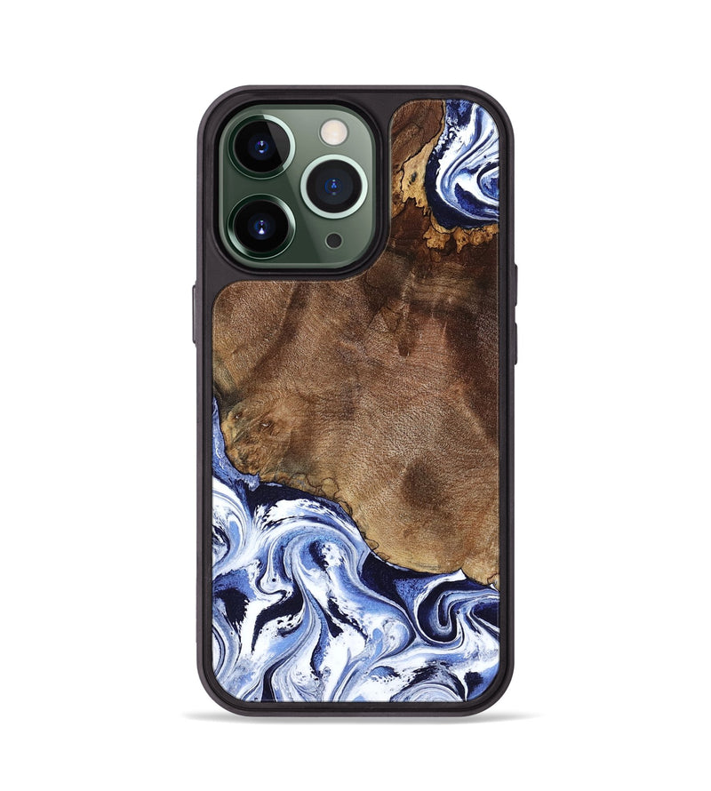 iPhone 13 Pro Wood Phone Case - Kelley (Blue, 797079)