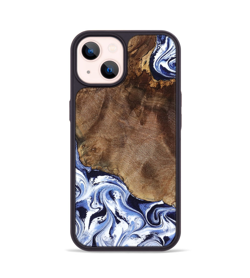 iPhone 14 Wood Phone Case - Kelley (Blue, 797079)