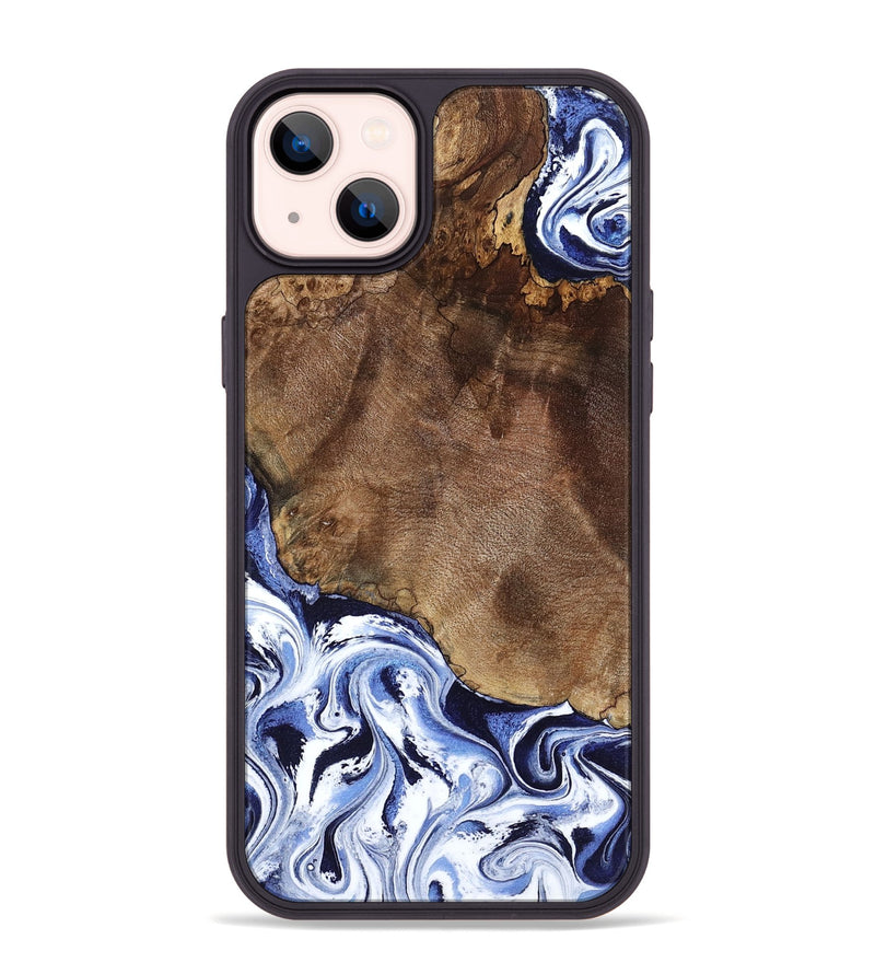 iPhone 14 Plus Wood Phone Case - Kelley (Blue, 797079)