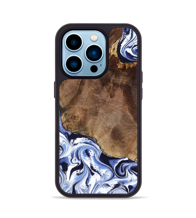 iPhone 14 Pro Wood Phone Case - Kelley (Blue, 797079)