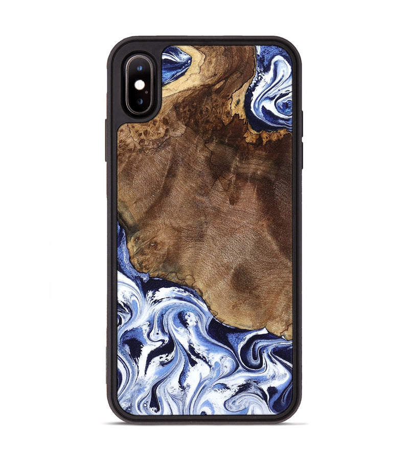 iPhone Xs Max Wood Phone Case - Kelley (Blue, 797079)