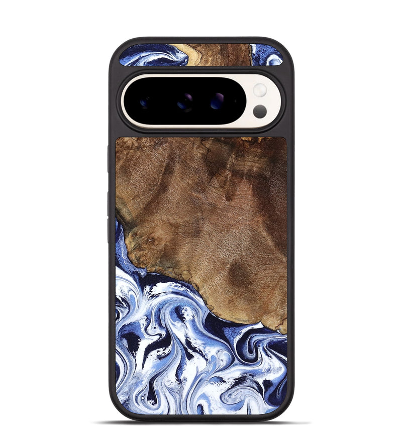 Pixel 9 Wood Phone Case - Kelley (Blue, 797079)