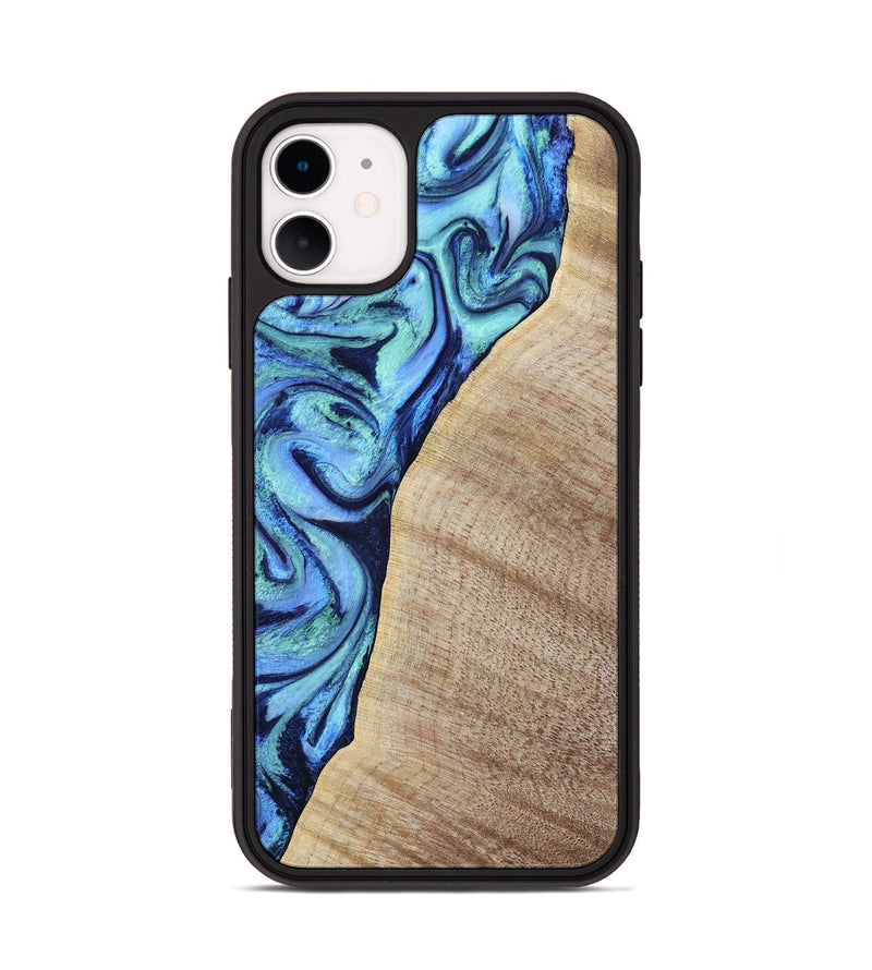 iPhone 11 Wood Phone Case - Wiley (Blue, 797109)