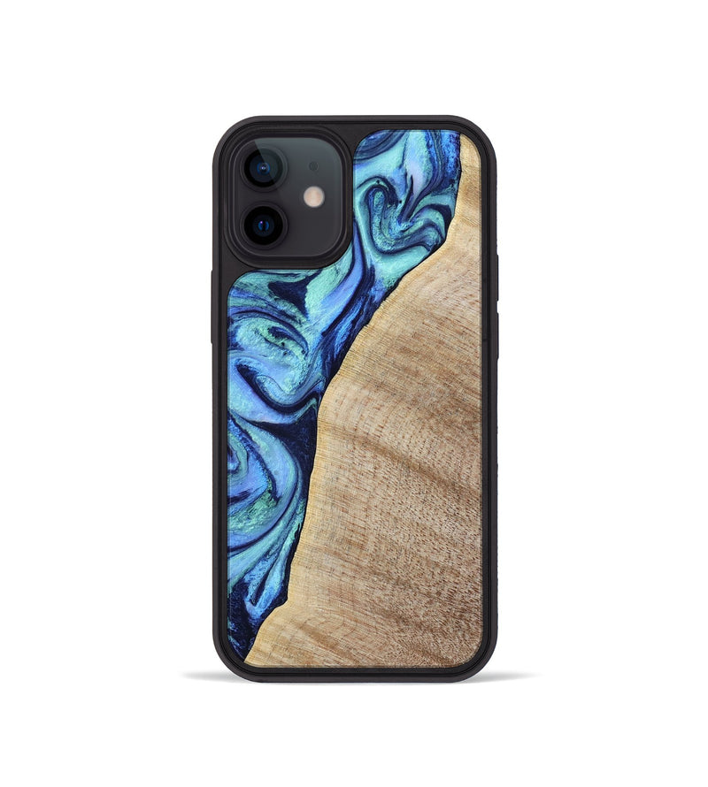 iPhone 12 mini Wood Phone Case - Wiley (Blue, 797109)