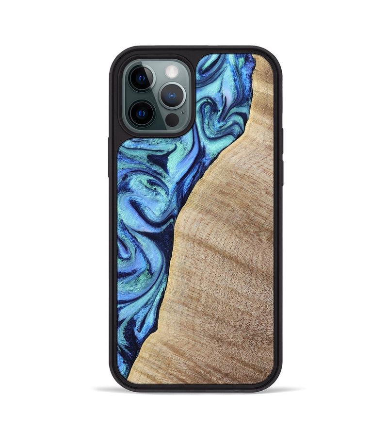 iPhone 12 Pro Wood Phone Case - Wiley (Blue, 797109)