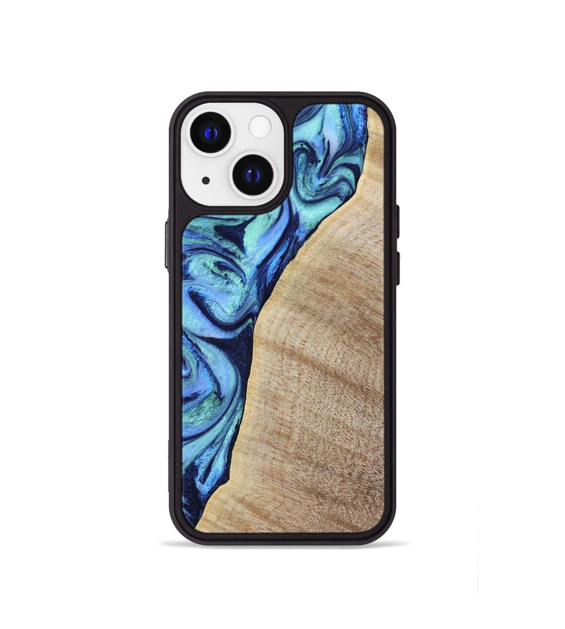 iPhone 13 mini Wood Phone Case - Wiley (Blue, 797109)