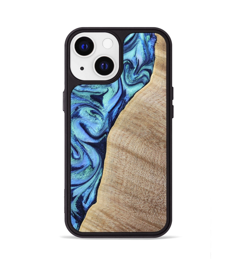 iPhone 13 Wood Phone Case - Wiley (Blue, 797109)