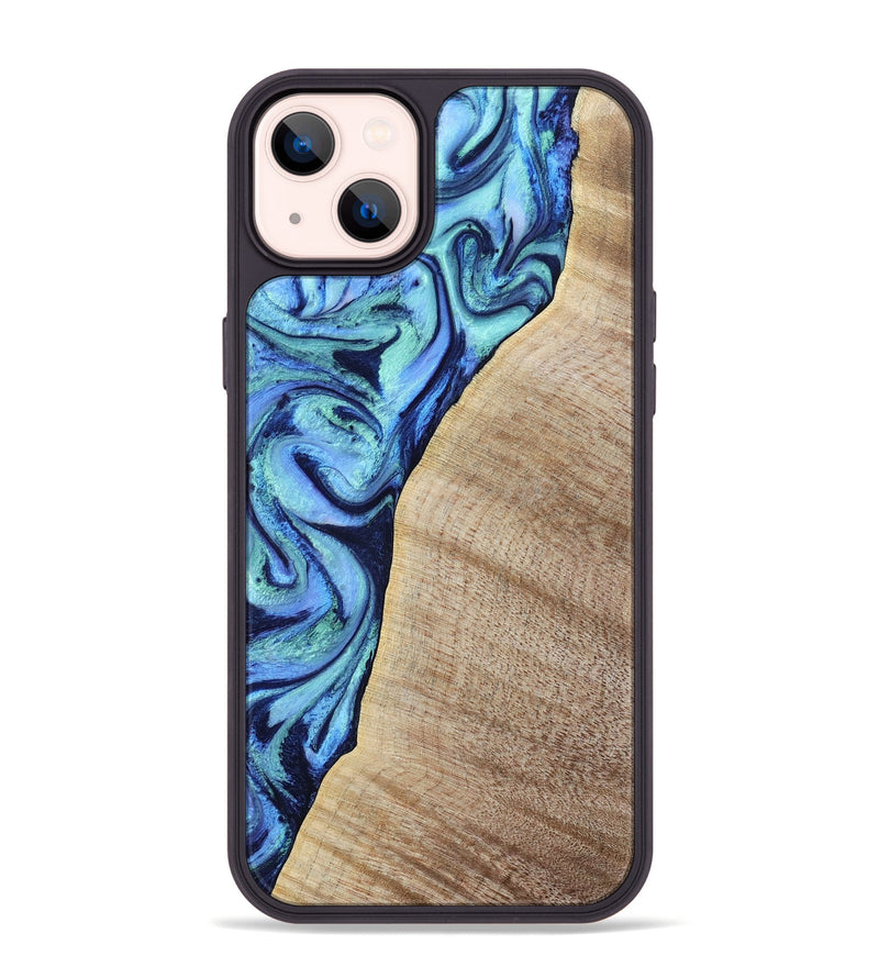 iPhone 14 Plus Wood Phone Case - Wiley (Blue, 797109)