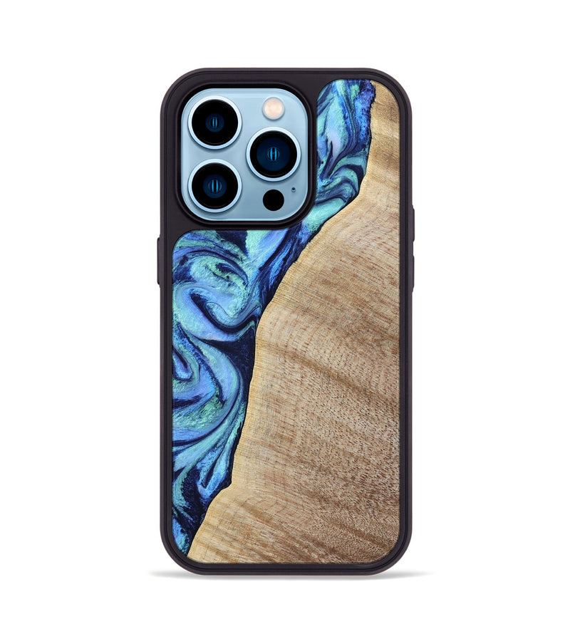 iPhone 14 Pro Wood Phone Case - Wiley (Blue, 797109)