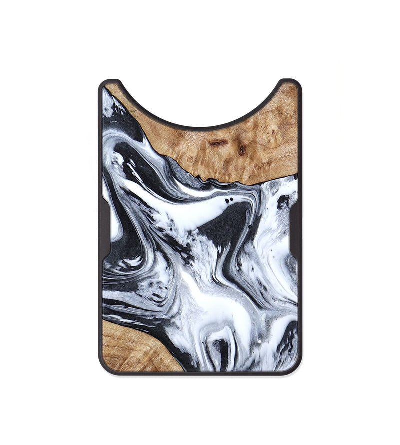 Alloy Wood Wallet - Janet (Black & White, 797112)