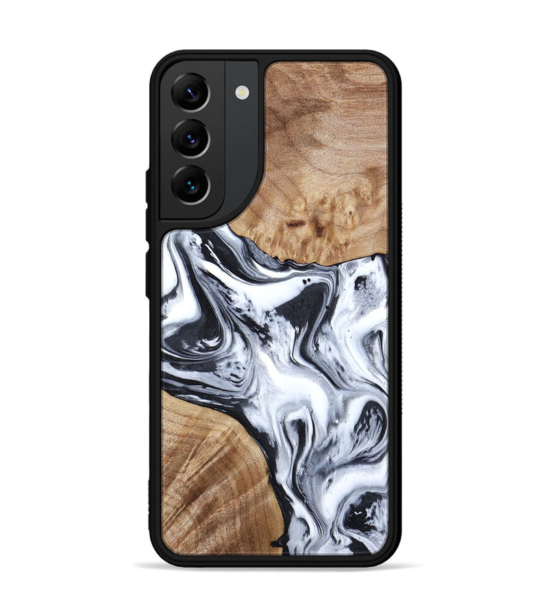 Galaxy S22 Plus Wood Phone Case - Janet (Black & White, 797112)