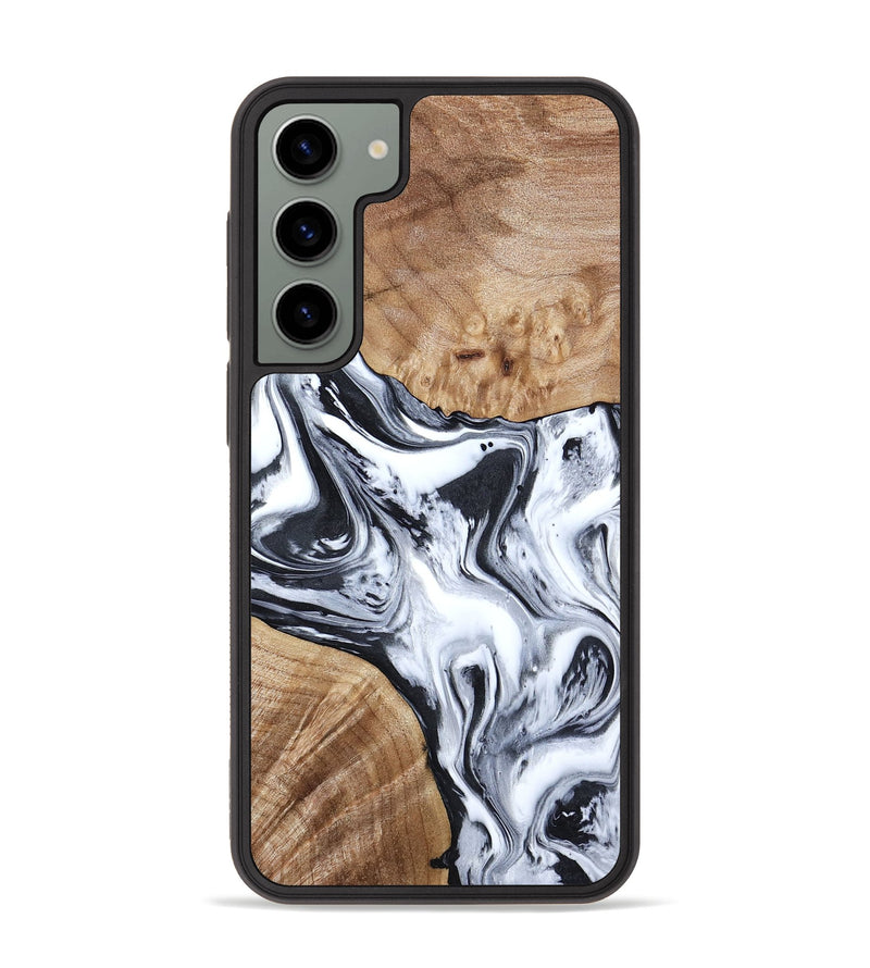 Galaxy S23 Plus Wood Phone Case - Janet (Black & White, 797112)