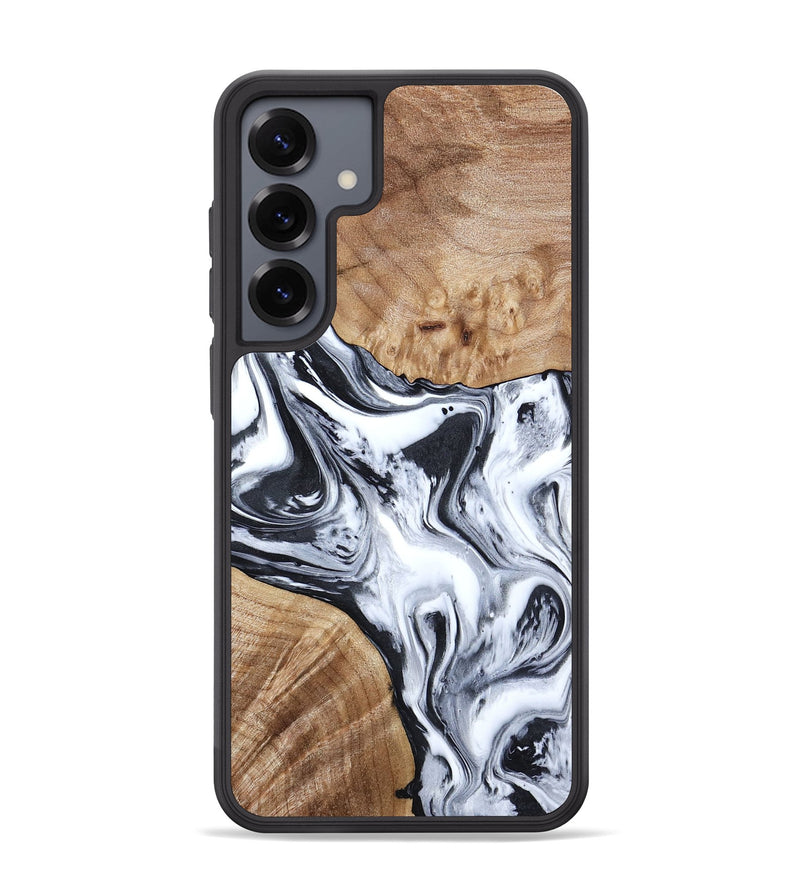 Galaxy S25 Plus Wood Phone Case - Janet (Black & White, 797112)