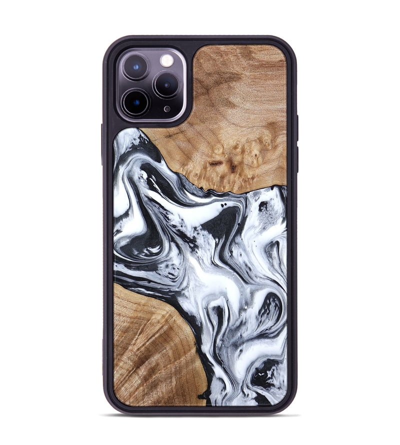 iPhone 11 Pro Max Wood Phone Case - Janet (Black & White, 797112)