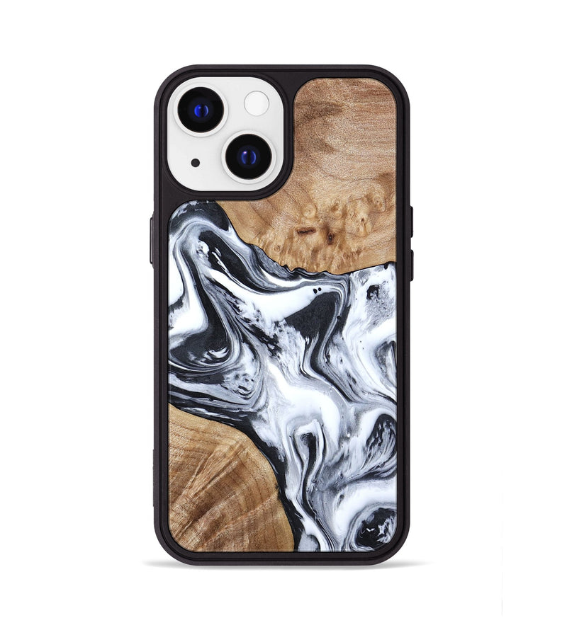 iPhone 13 Wood Phone Case - Janet (Black & White, 797112)