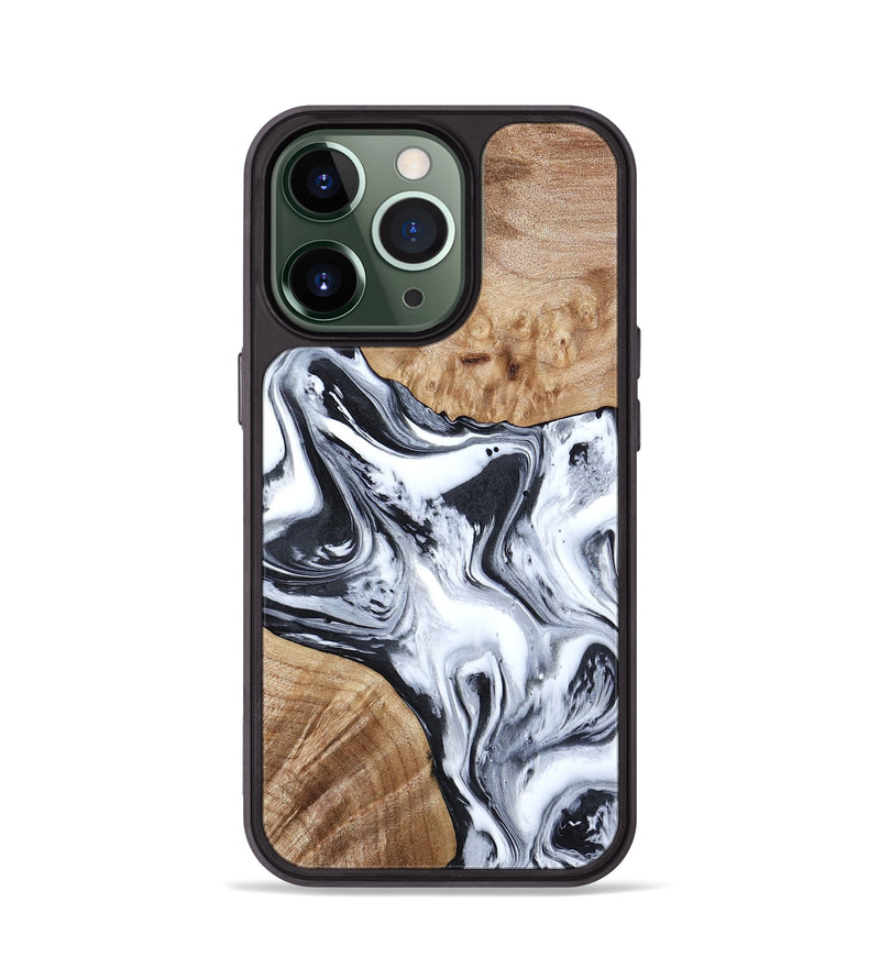 iPhone 13 Pro Wood Phone Case - Janet (Black & White, 797112)