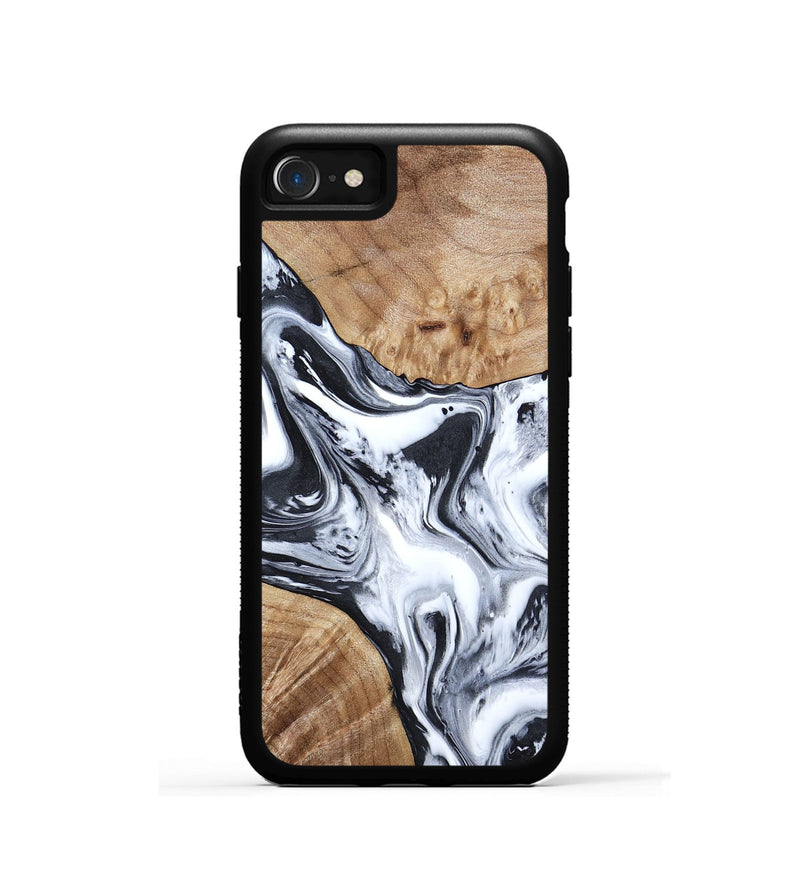 iPhone SE Wood Phone Case - Janet (Black & White, 797112)